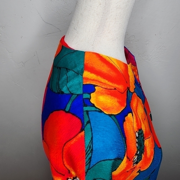 Vintage Mid Century Mod 60s Handmade Floral Maxi Dress Size‎ Small - Picture 9 of 15